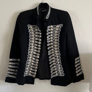 Balmain Paris Women’s Braided Wool Military Jacket